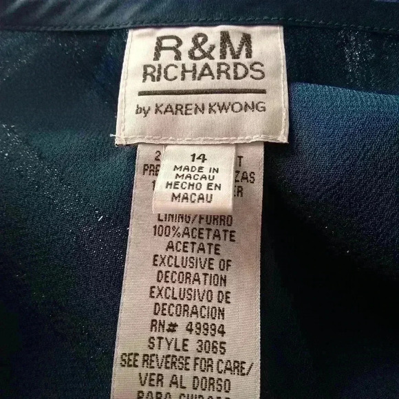 R&M Richards by Karen Kwong Blouse/Jacket Size 14 - Picture 15 of 16